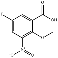 5-Fluoro-2-methoxy-3-nitro-benzoic acid 구조식 이미지