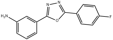 3-[5-(4-Fluoro-phenyl)-[1,3,4]oxadiazol-2-yl]-phenylamine 구조식 이미지