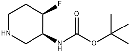 tert-butyl((3S,4R)-4-fluoropiperidin-3-yl)carbamate 구조식 이미지