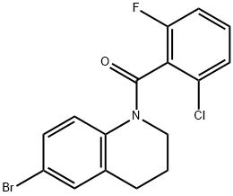 (6-bromo-3,4-dihydroquinolin-1(2H)-yl)(2-chloro-6-fluorophenyl)methanone Structure