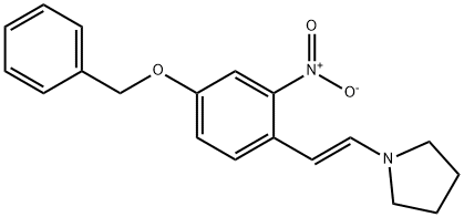 (E)-1-(4-(benzyloxy)-2-nitrostyryl)pyrrolidine Structure