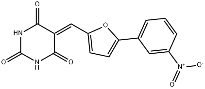 5-((5-(3-nitrophenyl)furan-2-yl)methylene)pyrimidine-2,4,6(1H,3H,5H)-trione Structure