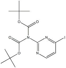 N,N-BIS(BOC)-4-IODOPYRIMIDIN-2-AMINE Structure