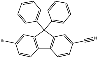 7-Bromo-9,9-diphenyl-9H-fluorene-2-carbonitrile 구조식 이미지