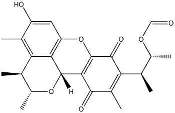 2H-Pyrano[4,3,2-kl]xanthene-8,11-dione,9-[(1S,2R)-2-(formyloxy)-1-methylpropyl]-3,11b-dihydro-5-hydroxy-2,3,4,10-tetramethyl-,(2R,3S,11bR)- Structure