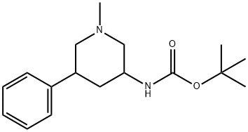 tert-butyl (1-methyl-5-phenylpiperidin-3-yl)carbamate Structure