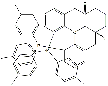 (-)-1,13-Bis[di(4-methylphenyl)phosphino]-(5aS,8aS,14aS)-5a,6,7,8,8a,9-hexahydro-5H-[1]benzopyrano[3,2-d]xanthene, 97%  (S,S,S)-(-)-Tol-SKP Structure