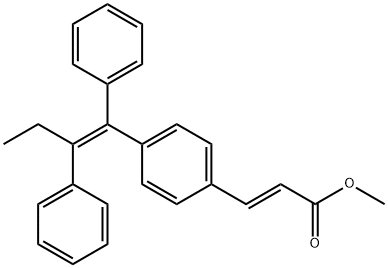 2-Propenoic acid,3-[4-[(1Z)-1,2-diphenyl-1-buten-1-yl]phenyl]-,methyl ester,(2E)- 구조식 이미지
