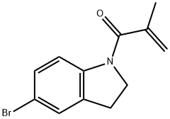 1-(5-bromoindolin-1-yl)-2-methylprop-2-en-1-one Structure