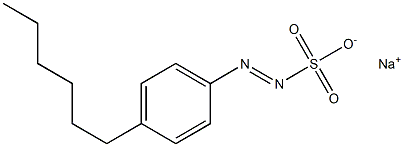 Diazenesulfonic acid, (4-hexylphenyl)-, sodium salt Structure