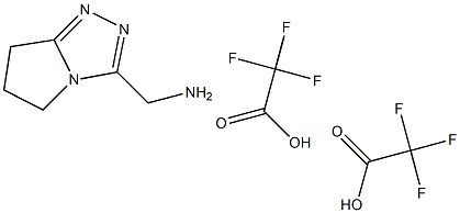 (6,7-dihydro-5H-pyrrolo[2,1-c][1,2,4]triazol-3-ylmethyl)amine bis(trifluoroacetate) Structure