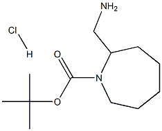 tert-butyl 2-(aminomethyl)-1-azepanecarboxylate hydrochloride Structure