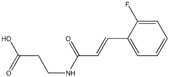 3-{[(2E)-3-(2-fluorophenyl)prop-2-enoyl]amino}propanoic acid 구조식 이미지