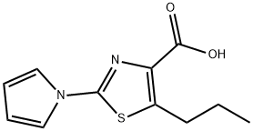 5-Propyl-2-pyrrol-1-yl-thiazole-4-carboxylic acid 구조식 이미지