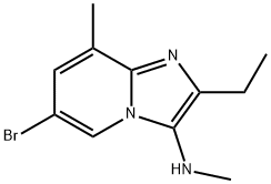 6-bromo-2-ethyl-N,8-dimethylimidazo[1,2-a]pyridin-3-amine Structure