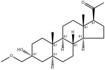 1-((3R,10S,13S,17S)-3-hydroxy-3-(methoxymethyl)-10,13-dimethylhexadecahydro-1H-cyclopenta[a]phenanthren-17-yl)ethanone 구조식 이미지