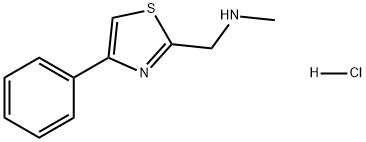 2-Thiazolemethanamine, N-methyl-4-phenyl-, hydrochloride (1:1) Structure