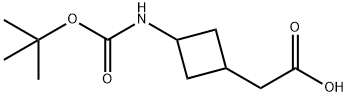 2-(3-([(TERT-BUTOXY)CARBONYL]AMINO)CYCLOBUTYL)ACETIC ACID 구조식 이미지