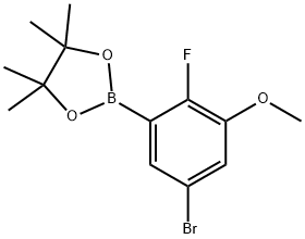 (5-BROMO-2-FLUORO-3-METHOXYPHENYL)BORONIC ACID PINACOL ESTER 구조식 이미지