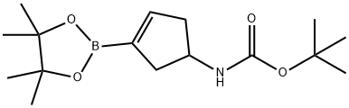 tert-butyl (3-(4,4,5,5-tetramethyl-1,3,2-dioxaborolan-2-yl)cyclopent-3-en-1-yl)carbamate Structure