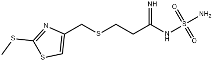 3-(((2-(methylthio)thiazol-4-yl)methyl)thio)-N-sulfamoylpropanimidamide Structure