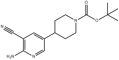 tert-butyl4-(6-amino-5-cyanopyridin-3-yl)piperidine-1-carboxylate Structure