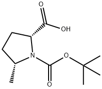 (2R,5R)-1-(tert-butoxycarbonyl)-5-methylpyrrolidine-2-carboxylic acid Structure