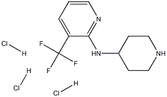 N-(Piperidin-4-yl)-3-(trifluoromethyl)pyridin-2-amine trihydrochloride Structure