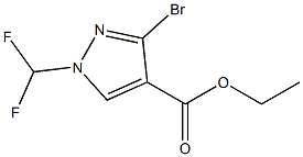 3-Bromo-1-difluoromethyl-1H-pyrazole-4-carboxylic acid ethyl ester 구조식 이미지