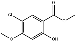 5-Chloro-2-hydroxy-4-methoxy-benzoic acid methyl ester 구조식 이미지