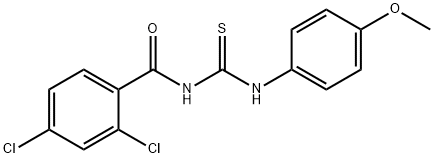 2,4-dichloro-N-{[(4-methoxyphenyl)amino]carbonothioyl}benzamide Structure