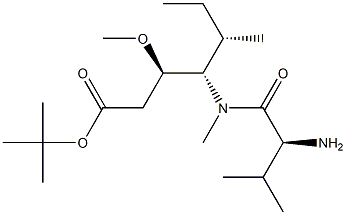 tert-butyl (3R,4S,5S)-4-((S)-2-amino-N,3-dimethylbutanamido)-3-methoxy-5-methylheptanoate 구조식 이미지