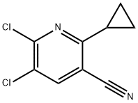 5,6-Dichloro-2-cyclopropyl-nicotinonitrile 구조식 이미지