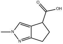 2-Methyl-2,4,5,6-tetrahydro-cyclopentapyrazole-4-carboxylic acid Structure