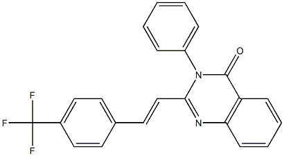 3-phenyl-2-[(E)-2-[4-(trifluoromethyl)phenyl]ethenyl]quinazolin-4-one Structure