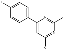 4-chloro-6-(4-fluorophenyl)-2-methylpyrimidine 구조식 이미지