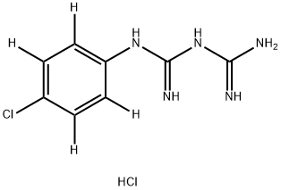 1-(4-Chlorophenyl)biguanide-d4 Hydrochloride Structure