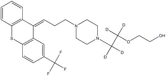 2-[1,1,2,2-tetradeuterio-2-[4-[(3Z)-3-[2-(trifluoromethyl)thioxanthen-9-ylidene]propyl]piperazin-1-yl]ethoxy]ethanol Structure