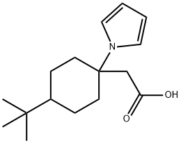 (4-tert-Butyl-1-pyrrol-1-yl-cyclohexyl)-acetic acid Structure
