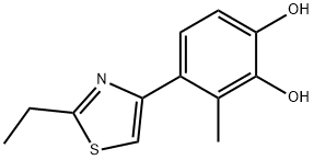 4-(2-Ethyl-thiazol-4-yl)-3-methyl-benzene-1,2-diol 구조식 이미지