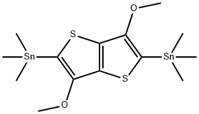 (3,6-dimethoxythieno[3,2-b]thiophene-2,5-diyl)bis(trimethylstannane) 구조식 이미지