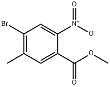 4-Bromo-5-methyl-2-nitro-benzoic acid methyl ester 구조식 이미지