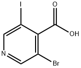 3-Bromo-5-iodopyridine-4-carboxylic acid Structure
