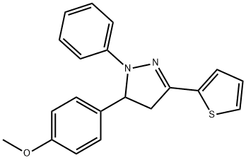 5-(4-methoxyphenyl)-1-phenyl-3-(thiophen-2-yl)-4,5-dihydro-1H-pyrazole Structure
