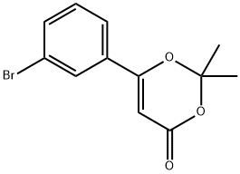 4H-1,3-Dioxin-4-one, 6-(3-bromophenyl)-2,2-dimethyl- Structure