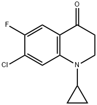 7-CHLORO-1-CYCLOPROPYL-6-FLUORO-2,3-DIHYDROQUINOLIN-4(1H)-ONE 구조식 이미지