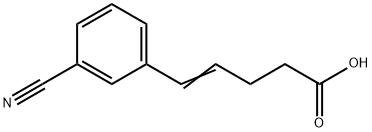 5-(3-cyanophenyl)pent-4-enoic acid Structure