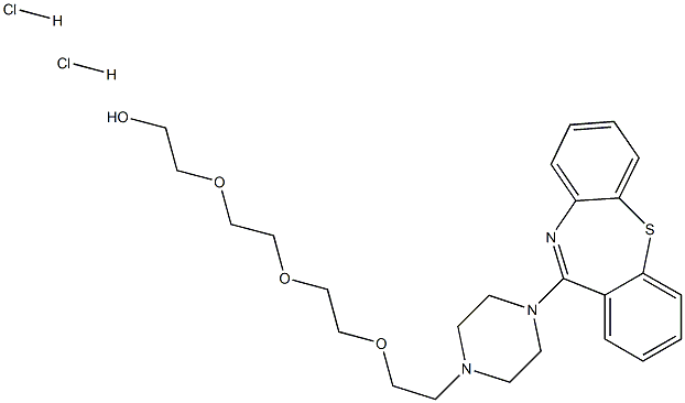2-(2-(2-(2-(4-(Dibenzo[b,f][1,4]thiazepin-11-yl)piperazin-1-yl)ethoxy)ethoxy)ethoxy)ethanol dihydrochloride 구조식 이미지