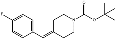 4-(4-Fluorobenzylidene)piperidine-1-carboxylicacid tert-butyl ester 구조식 이미지