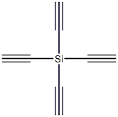 Silane, tetraethynyl- Structure